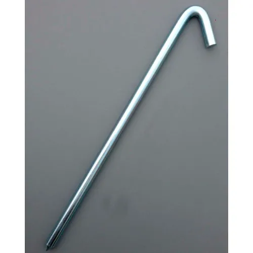 18" Zinc Plated Hook Stake, Unpainted
