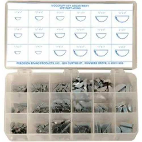 250 Piece Woodruff Key Assortment Maintenance Kit - Made In USA
