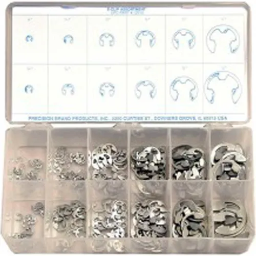 265 Piece E-Clip Assortment Maintenance Kit - Made In USA