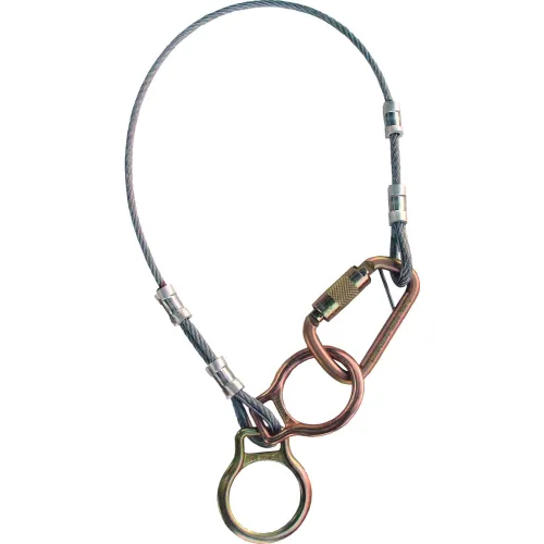 3M™ Protecta® 2190102 Dual-Ring Cable Tie-off Adapter, 6'L, Fixed, 310 Cap Lbs