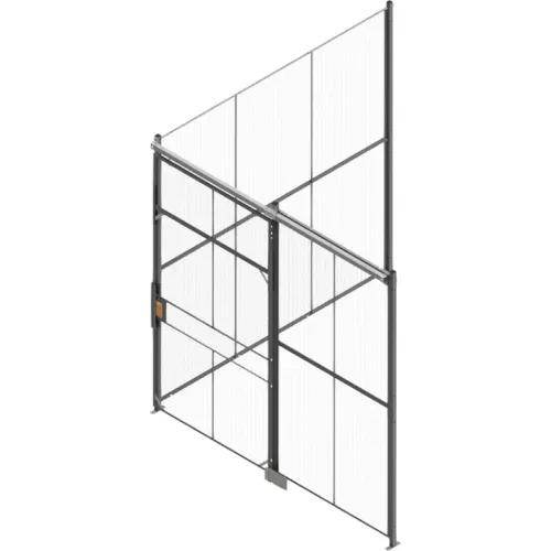840 Style, Woven Wire, 2 Sided Cage w/5' Sliding Door, No Ceiling 10' 6" x 10' 4" x 10' 5-1/4"H