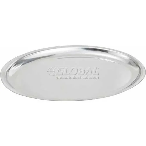 Winco SIZ-11 Oval Sizzling Platter - Pkg Qty 12