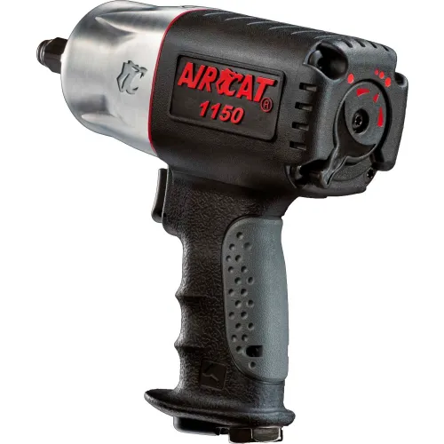 Aircat Angle Air Impact Wrench, 1/2" Drive Size, 1295 Max Torque