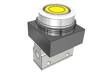 Airtac CM3PF-08: Manual Valve, 3 Way - CM3PF08YT