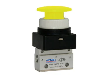 Airtac CM3PM-06: Manual Valve, 3 Way - CM3PM06YT
