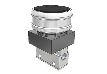Airtac CM3PMS-06: Manual Valve, 3 Way - CM3PMS06BT