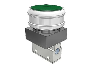 Airtac CM3PMS-06: Manual Valve, 3 Way - CM3PMS06GG