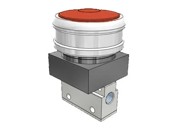 Airtac CM3PMS-08: Manual Valve, 3 Way - CM3PMS08RT