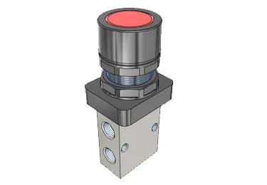Airtac S3PF-06 Manual Valve, 3 Way - S3PF06RT