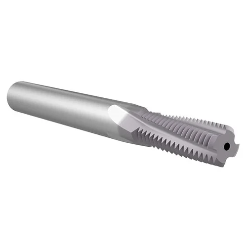 Allied Machine and Engineering TM18150CH| M18x1.5 ISO x0.490" Diameter x 0.500" Shank x 1.250" LOC x 3.500" OAL 4 Flute TiAlN Coated Helical Flute Thread Mill