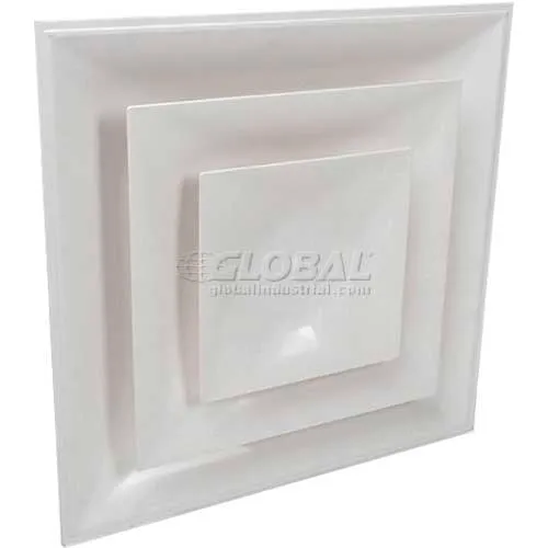 American Louver Stratus Cone Diffuser With 6" Neck, White, STR-C-6W