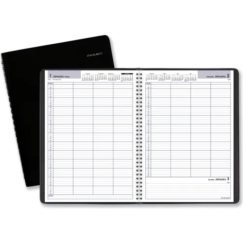 AT-A-GLANCE® DayMinder Four-Person Group Daily Appointment Book, 12-Month (Jan to Dec): 2026