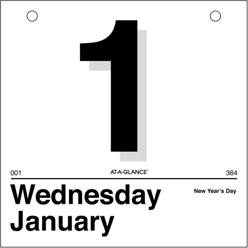 AT-A-GLANCE® Today Is Daily Wall Calendar Refill, 6 x 6, White Sheets, 12-Month (Jan to Dec): 2026