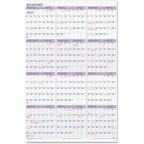 AT-A-GLANCE® Yearly Wall Calendar, 24 x 36, White Sheets, 12-Month (Jan to Dec): 2026