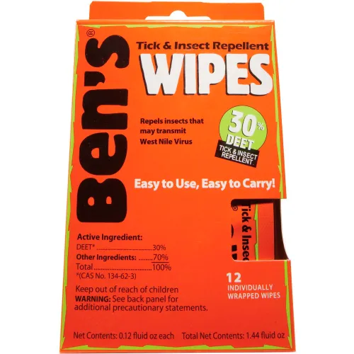 Ben's® 30% Deet Field Wipes - Pkg Qty 12