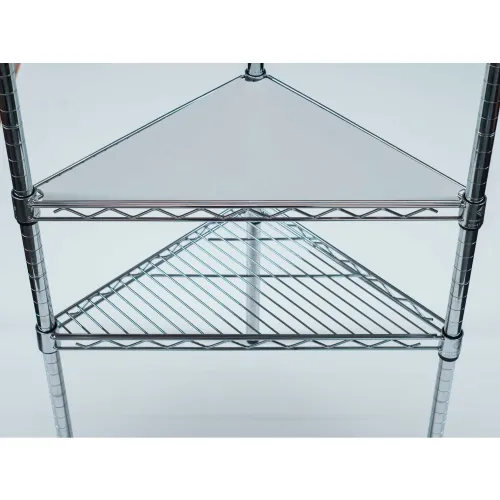 Chadko™ PVC Triangle Shelf Liner, 24"W x 24"D, Light Gray - Package Quantity of 2