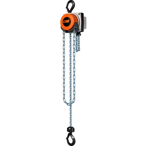 CM Hurricane 360° Hand Chain Hoist, 1/2 Ton, 15 Ft. Lift