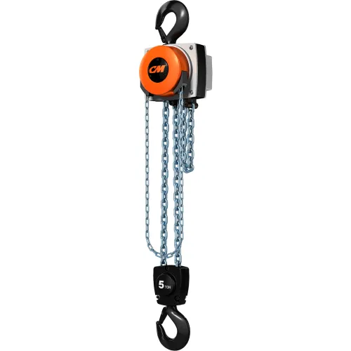 CM Hurricane 360° Hand Chain Hoist, 5 Ton, 20 Ft. Lift
