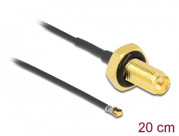 Delock 12657 Antenna Cable Rp-Sma Jack Bulkhead To I-Pex Inc., Mhf 4L Lk Plug