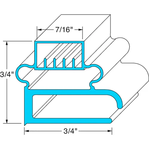 Door Gasket 23-1/8" x 59-1/4" For Delfield, DEL1702009