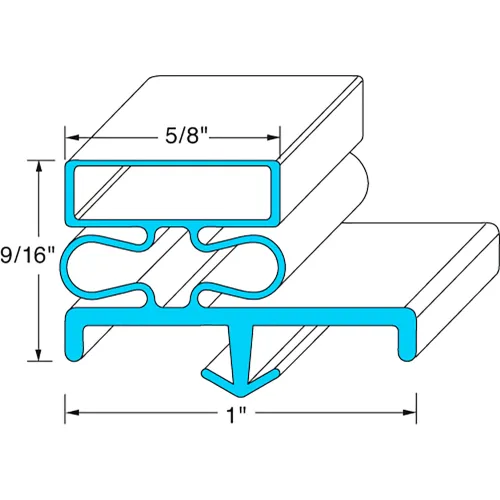 Door Gasket 23" x 60-1/2" For Delfield, DELMCC606