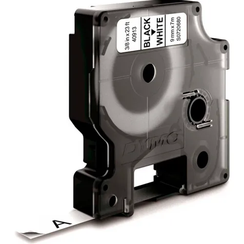 DYMO® D1 - 3/8 Inch Tape Black on White - Pkg Qty 6