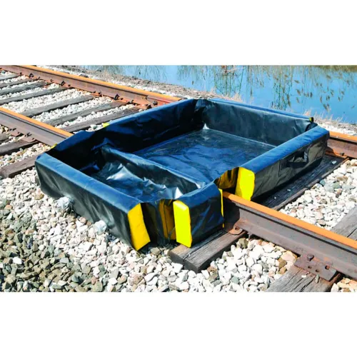 ENPAC® Stinger Rail Berm, 48" x 72" x 12", Black, 48-RSB-FS