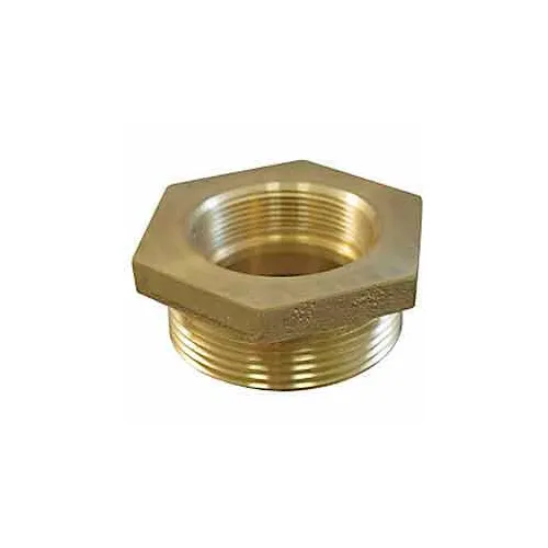 Fire Hose Female/Male Hose Bushing - 2 In. NPT Female X 2-1/2 In. NH Male - Brass