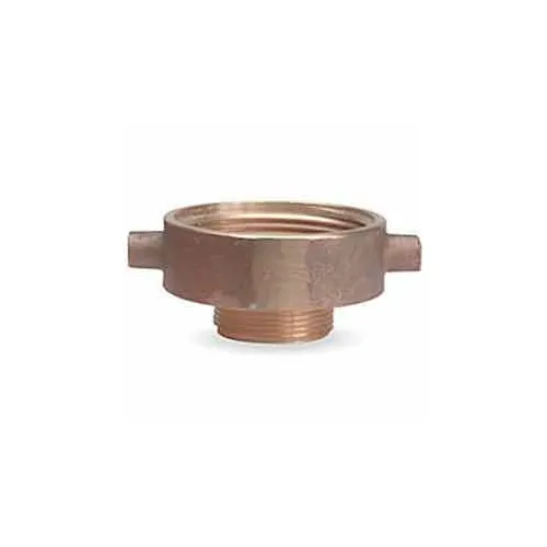 Fire Hose Female/Male Reducer Adapter - 2-1/2 In. NH Female X 2 In. NPT Male - Brass