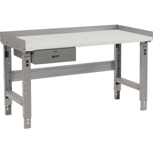 Global Industrial™ Workbench w/ Laminate Square Edge Top & Drawer, 72"W x 36"D, Gray