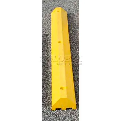 Gray Compact Parking Block with Cable Protection & Hardware - 72" Long