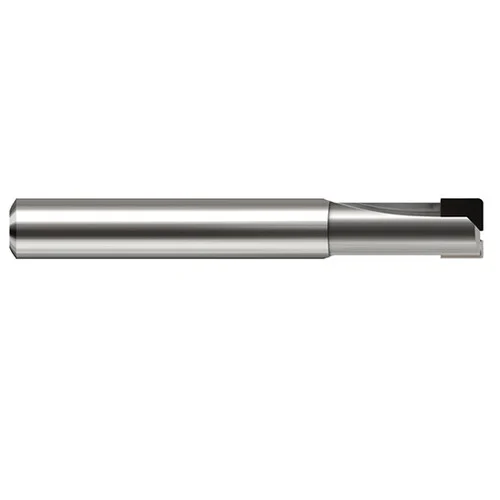 Harvey Tool 12212 | 3/16" Diameter x 3/16" Shank x 1/4" LOC x 2" OAL 1/64" Radius 2FL PCD Coated Carbide Corner Radius & Corner Chamfer End Mill for Diamond Tooling