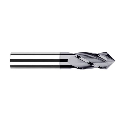 Harvey Tool 15324-C3 | 3/8" Diameter x 3/8" Shank x 7/8" LOC 90 Degree Point Angle 4FL AlTiN Coated Solid Carbide Drill Mill
