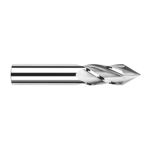 Harvey Tool 15464 | 1" Diameter x 1" Shank x 2" LOC 60 Degree Point Angle 4FL Uncoated Solid Carbide Drill Mill