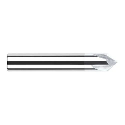 Harvey Tool 18760-C8 | 1/8" Diameter x 1/8" Shank 120 Degree Included Angle 2FL TiB2 Coated Solid Carbide Chamfer Mill