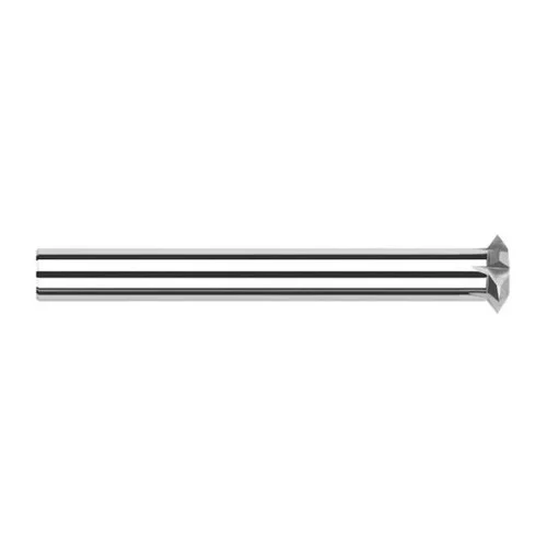 Harvey Tool 19220 | 3/4" Diameter x 0.2500" Width x 1/2" Shank 90 Degree Included Angle Uncoated Solid Carbide Pointed Double Angle Shank Cutter