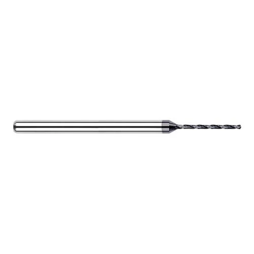 Harvey Tool 20205-C3 | 0.0210" Diameter x 0.2750" Flute Length x 1/8" Straight Shank x 1-1/2" OAL 130 Degree Drill Point Angle AlTiN Coated Solid Carbide Micro Drill Bit