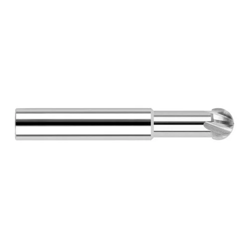 Harvey Tool 2283M | 220 Degree Sperical Ball 0.1181" Diameter x 1/8" Shank x 0.0790" LOC x 2" OAL 4FL Uncoated Carbide Undercutting End Mill