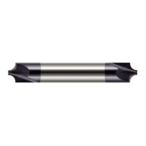 Harvey Tool 46093-C3 | 1/4" Diameter x 1/4" Shank x 2" OAL 0.0470" Tip Diameter 2FL AlTiN Coated Solid Carbide Double End Corner Rounding End Mill