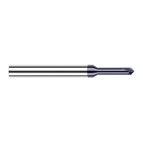 Harvey Tool 56845-C3 | 1/8" Diameter x 1/8" Shank 90 Degree Included Angle 0.1560" Overall Reach 2FL AlTiN Coated Solid Carbide Chamfer Mill