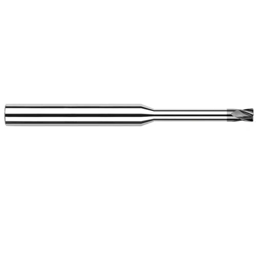 Harvey Tool 66562 | 1/16" Diameter x 1/8" Shank x 3/32" LOC x 2-1/2" OAL 0.0100" Radius 4FL CVD Diamond Coated Carbide Corner Radius & Corner Chamfer End Mill for Diamond Tooling