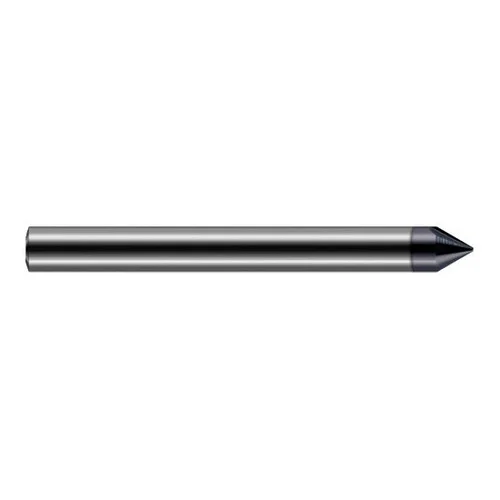 Harvey Tool 882012-C6 | 3/16" Diameter x 3/16" Shank x 0.3310" LOC x 2" OAL AlTiN Nano Coated 2FL Solid Carbide Tipped Off Engraving Cutter for Hardened Steel