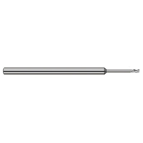 Harvey Tool 891893 | 3/32" Diameter x 1/8" Shank x 9/64" LOC x 2-1/2" OAL 0.0300" Radius 3FL Uncoated Carbide Corner Radius & Corner Chamfer End Mill for Aluminum Alloys