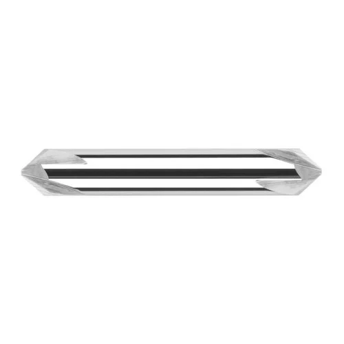 Harvey Tool 897145 | 45 Degree Angle per Side 0.0740" LOC x 0.1875" Shank Uncoated Solid Carbide Deburring Chamfer Mill