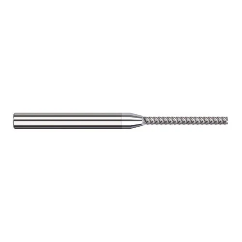 Harvey Tool 917708-C8 | 1/8" Diameter x 1/8" Shank x 1-1/8" LOC x 2-1/2" OAL 5FL TiB2 Coated Carbide Single End Mill
