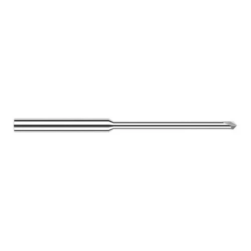 Harvey Tool 918245 | 1/8" Diameter x 1/8" Shank 90 Degree Included Angle 0.4700" Overall Reach 2FL Uncoated Solid Carbide Chamfer Mill
