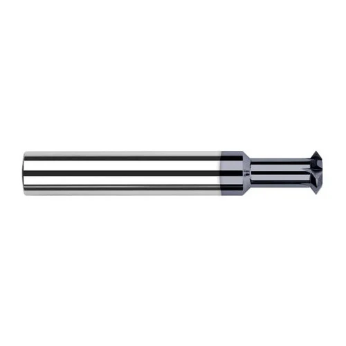 Harvey Tool 937503-C3 | 1/4" Diameter x 0.0720" Width x 1/4" Shank 60 Degree Included Angle AlTiN Coated Solid Carbide Pointed Double Angle Shank Cutter