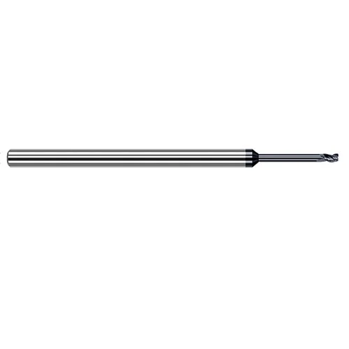 Harvey Tool 947650-C6 | 0.0500" Diameter x 1/8" Shank x 0.0750" LOC x 1-1/2" OAL 0.0050" Radius AlTiN Nano Coated Carbide Corner Radius & Corner Chamfer End Mil
