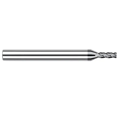 Harvey Tool 955447 | 3/64" Diameter x 1/8" Shank x 0.1410" LOC x 1-1/2" OAL 0.0050" Radius 4FL CVD Diamond Coated Carbide Corner Radius & Corner Chamfer End Mill for Diamond Tooling