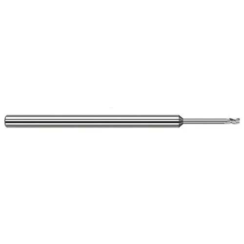 Harvey Tool 961393-C8 | 3/32" Diameter x 1/8" Shank x 9/64" LOC x 2-1/2" OAL 0.0050" Radius 3FL TiB2 Coated Carbide Corner Radius & Corner Chamfer End Mill for Aluminum Alloys